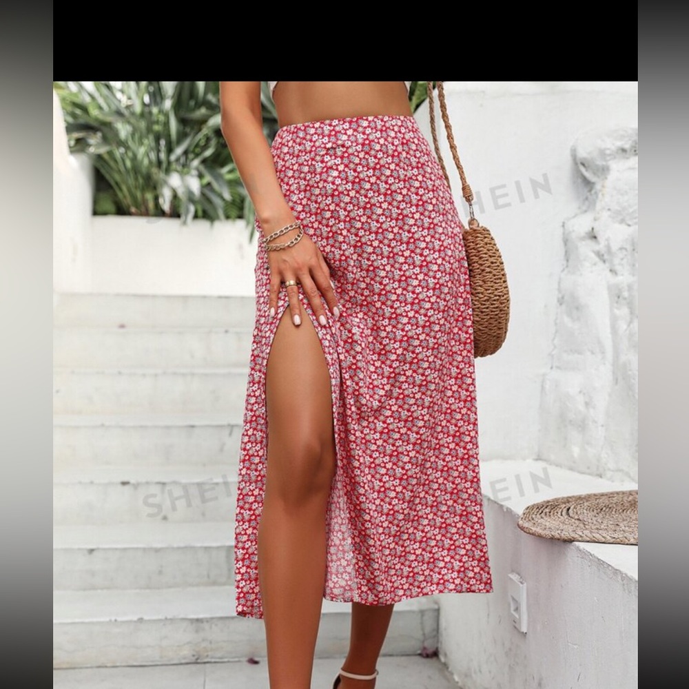 Shein Floral Print Skirt